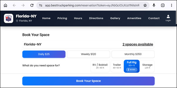 Best parking reservation page