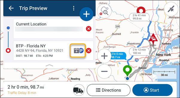 Parking button in CoPilot