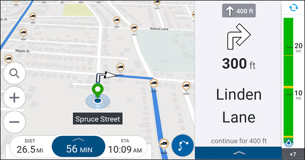 Split-screen directions