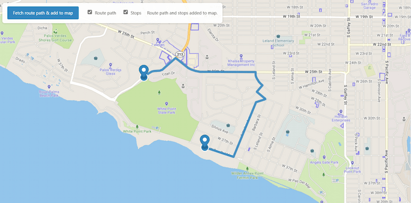 Route Map Development Path Route path report as map source and layer | JavaScript Maps SDK