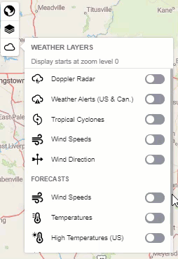 Weather Layer Control